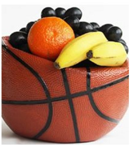 fruit and basketball